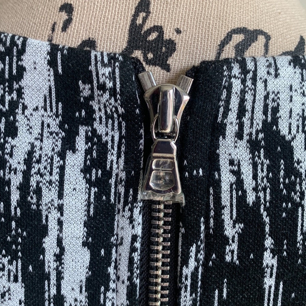 Cache Sleeveless Black White Shift Dress Sz 8 - Picture 9 of 11